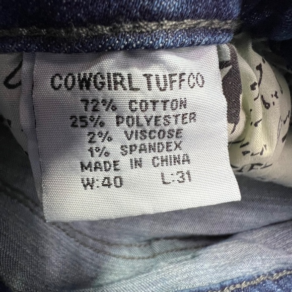 👖|•COWGIRL TUFF•| Road Trip Skinny Jeans Plus Size 40x31👖 - Picture 7 of 8